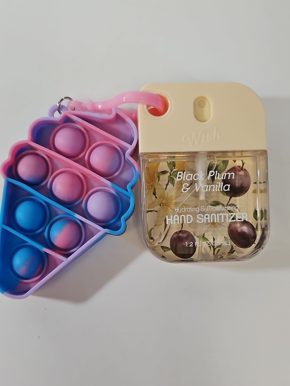Wish BLACK PLUM & VANILLA  HAND SANITIZER + ICE CREAM CONE POP UP KEYCHAIN